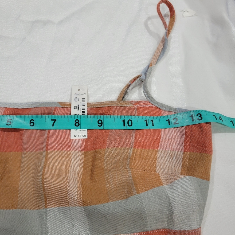 Madewell Empire-Waist Midi Dress in Plaid NV473 Size XXS NWT - Picture 10 of 12